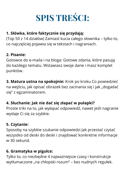 Matura w Pigułce: Angielski 2026