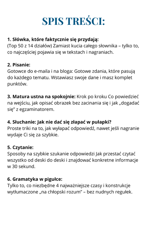 Matura w Pigułce: Angielski 2026